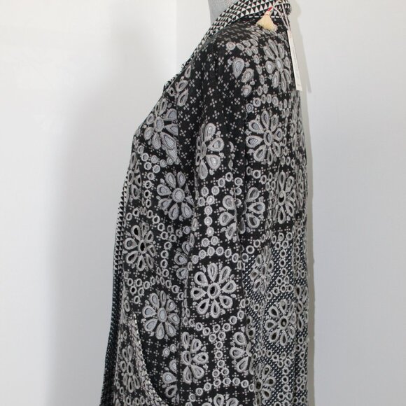 NWT Johnny Was Biya JWLA Workshop Neelu Mid Length Embroidered Jacket Knit - Picture 7 of 10